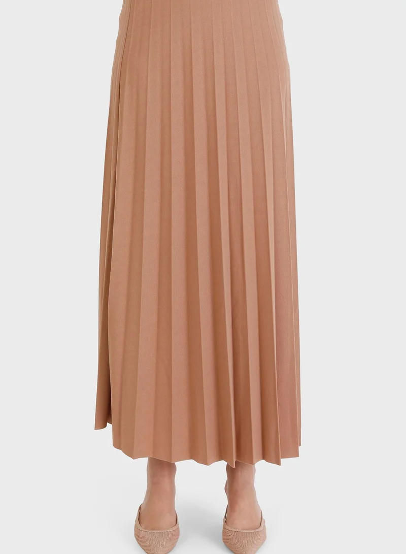 Refka by modanisa High Waist Pleated Skirt