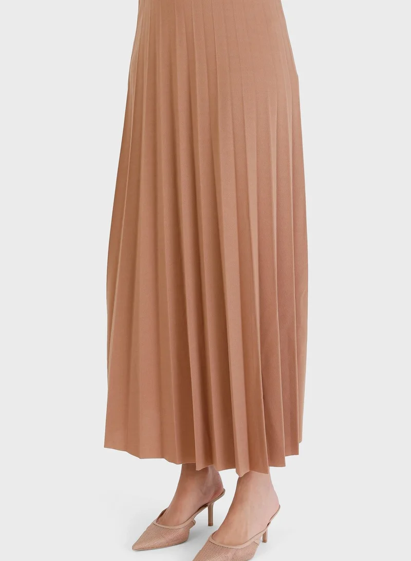 Refka by modanisa High Waist Pleated Skirt