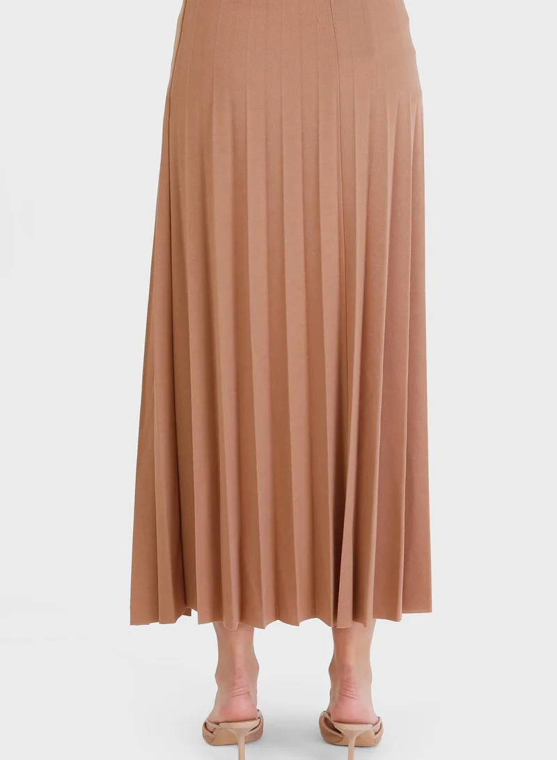 Refka by modanisa High Waist Pleated Skirt