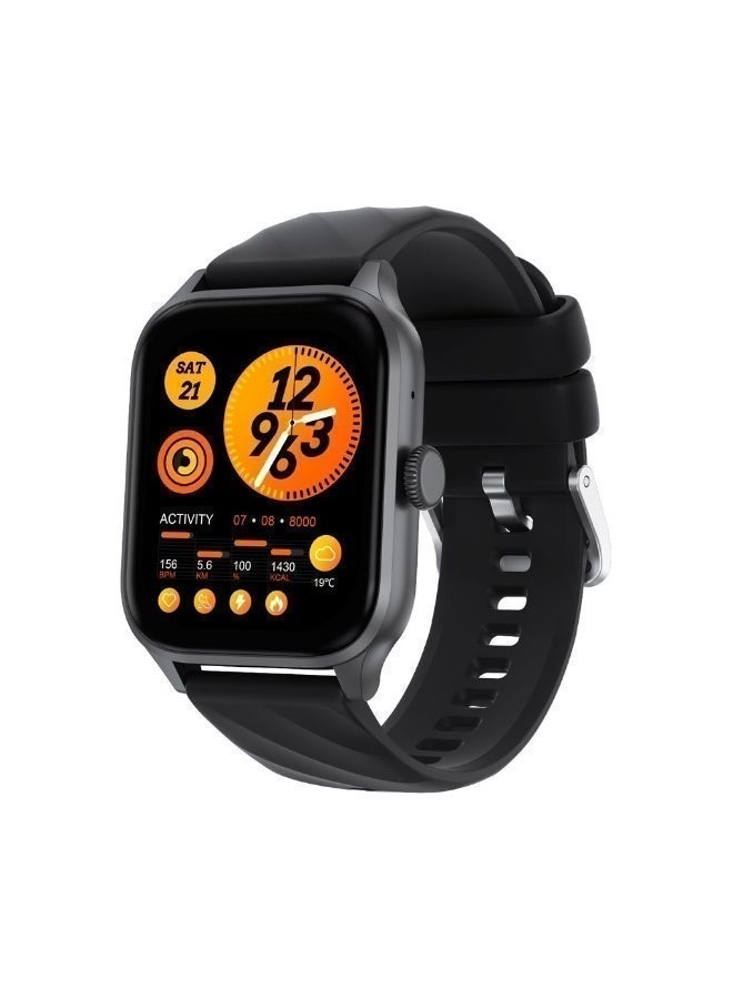 Weofly Active Smart Watch with 1.85" HD Touch Screen, Fitness Tracker, and 100+ Sport Modes - Black - Image 2