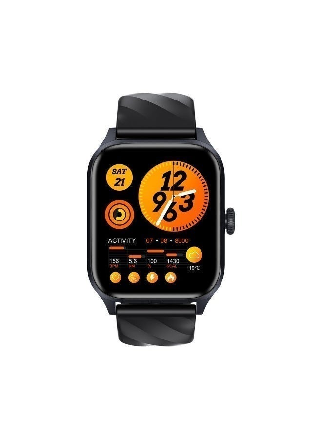 Weofly Active Smart Watch with 1.85" HD Touch Screen, Fitness Tracker, and 100+ Sport Modes - Black - Image 1