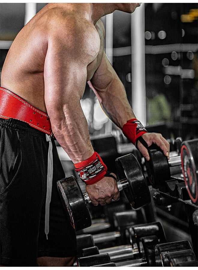 Beyond Wrist Straps, Weight Lifting Straps with Heavy Duty Thumb Loop, Weight Lifting Straps for Strength Training Bodybuilding Deadlifting (Red) - Image 5
