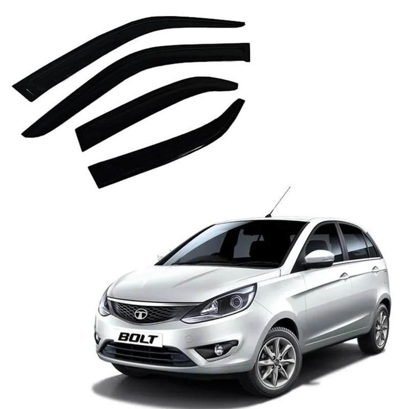 ROYALTECH Premium Non-Breakable Car Window Door Visor/Rain Guard/Wind Deflector Compatible for (TATA Bolt) - Image 1