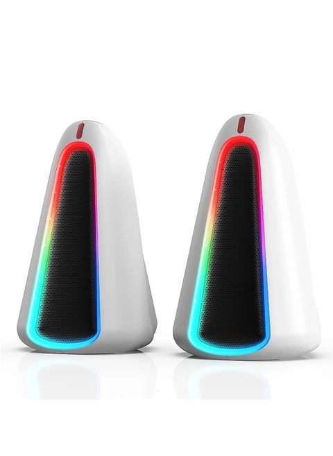 Stereo Gaming Speaker System - Streamlined Design, RGB Backlight, Plug and Play