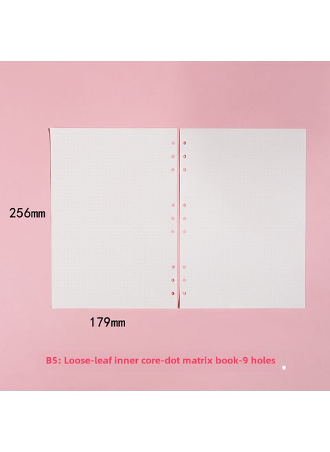 Morning Fresh 100g Binder Paper Refills A7 Ruled Dotted Grid B5 dot matrix 80 sheets 100g
