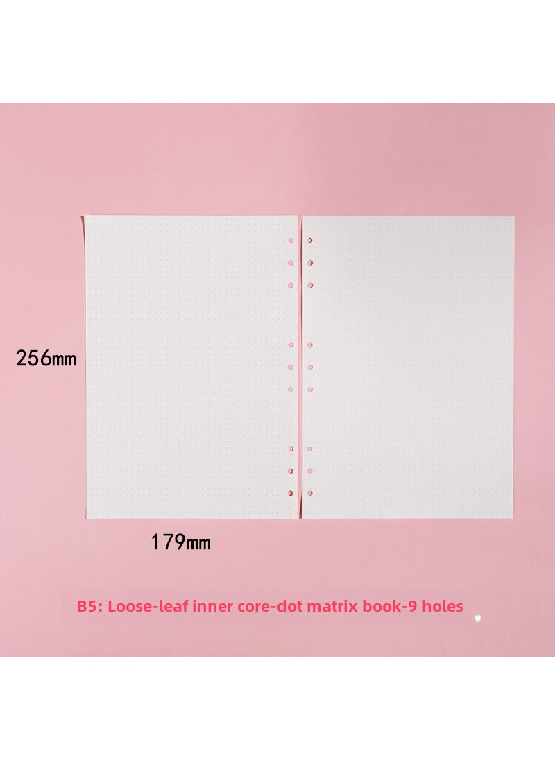 Generic - Morning Fresh 100g Binder Paper Refills A7 Ruled Dotted Grid B5 dot matrix 80 sheets 100g - Image 1