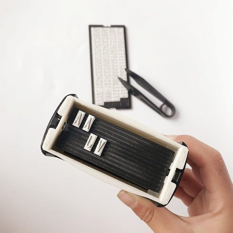 DIY Rubber Letter Stamp Set with Changeable Characters for Custom Text Multi Line Printing ABS Plastic - Image 5