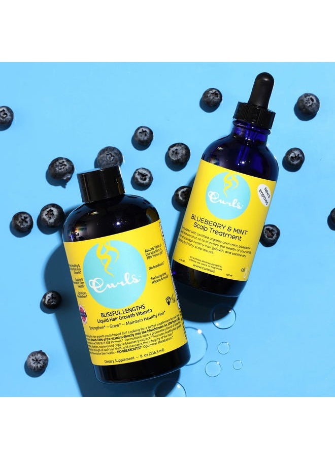 Curls Blueberry Bliss Blissful Lengths Liquid Hair Growth Vitamin - Grow, Strengthen and Maintain Healthy Hair, Nails & Skin - Wavy, Curly, and Coily Hair-8oz  - Image 3