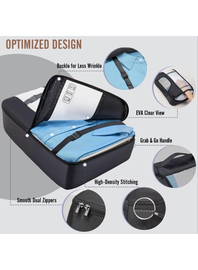 KISSUN 8 Set Packing Cubes for Travel Essentials, Suitcase Organizer Bags in 4 Sizes, Carry-On Luggage Accessories with Laundry & Toiletry Bag, Airplane Must-Have, Road Trip & Camp Gifts for Men - Image 4