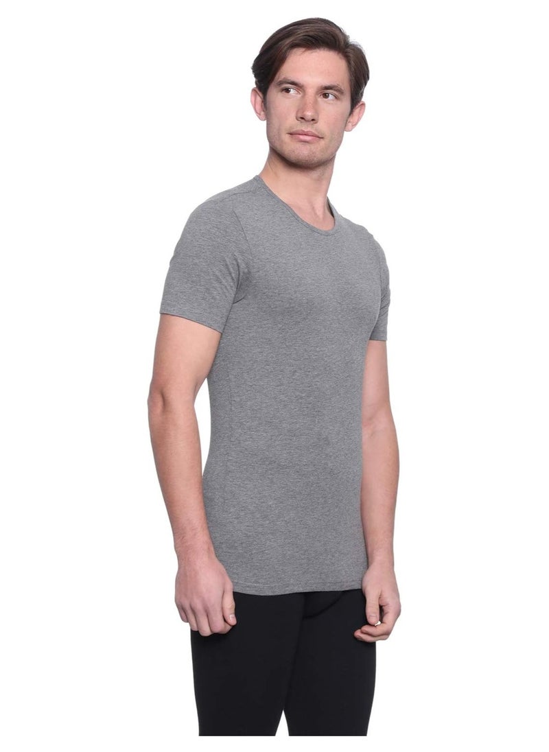 DICE Dice Round-Neck Short Sleeve Solid Undershirt for Men  - Image 3
