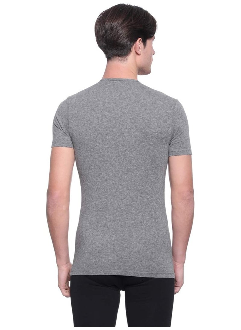 DICE Dice Round-Neck Short Sleeve Solid Undershirt for Men  - Image 2