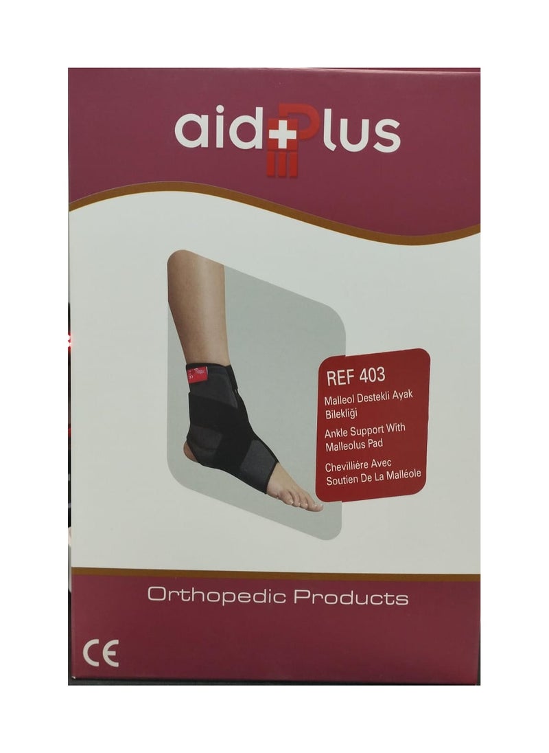 Aidplus - AID-PLUS, ANKLE STABILIZER WITH LIGAMENT SUPPORT, LARGE - Image 1