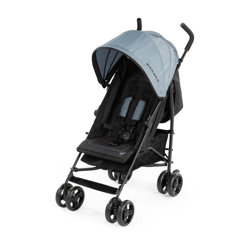 Bright Starts Ford Bronco HighGear Stroller Lightweight Foldable Stroller with Sport Details Large Storage Basket AntiShock  Lockable Wheels Unisex Area 51 BlueGreen - Image 1