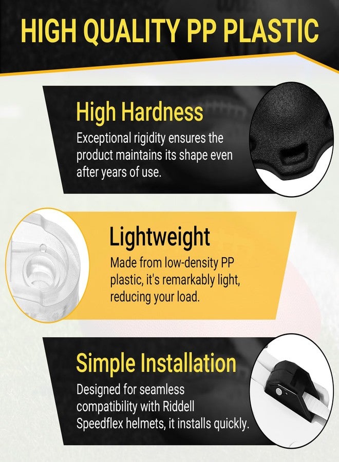 Dimakung Football Helmet Fastener Part for Riddell Speedflex, Including Speedflex Thumb Screws, Chinstrap Cam Lock Housing, Football Helmet Chin Strap Clips and Bladder Valve Screws - Image 3