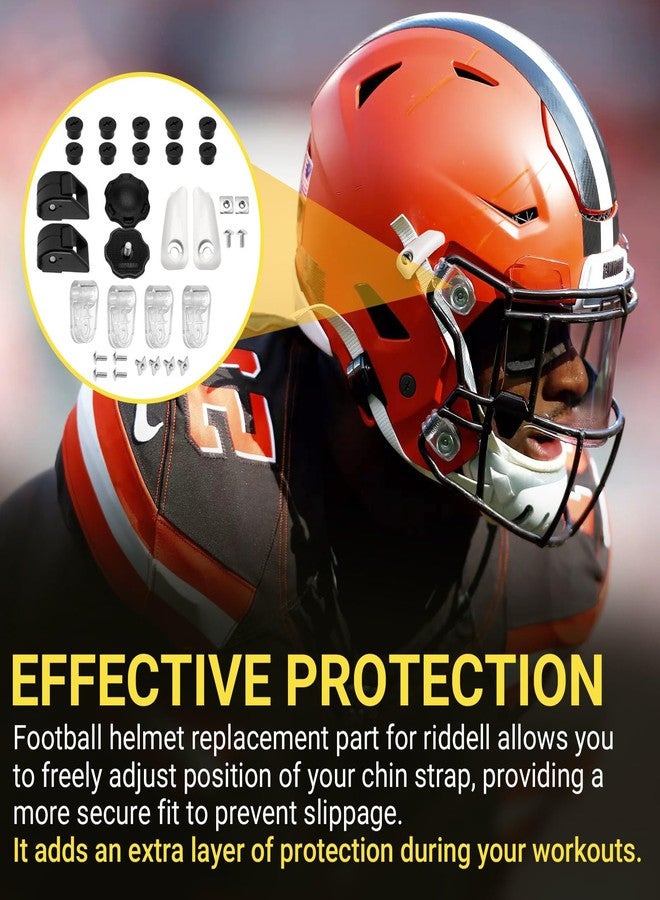 Dimakung Football Helmet Fastener Part for Riddell Speedflex, Including Speedflex Thumb Screws, Chinstrap Cam Lock Housing, Football Helmet Chin Strap Clips and Bladder Valve Screws - Image 4