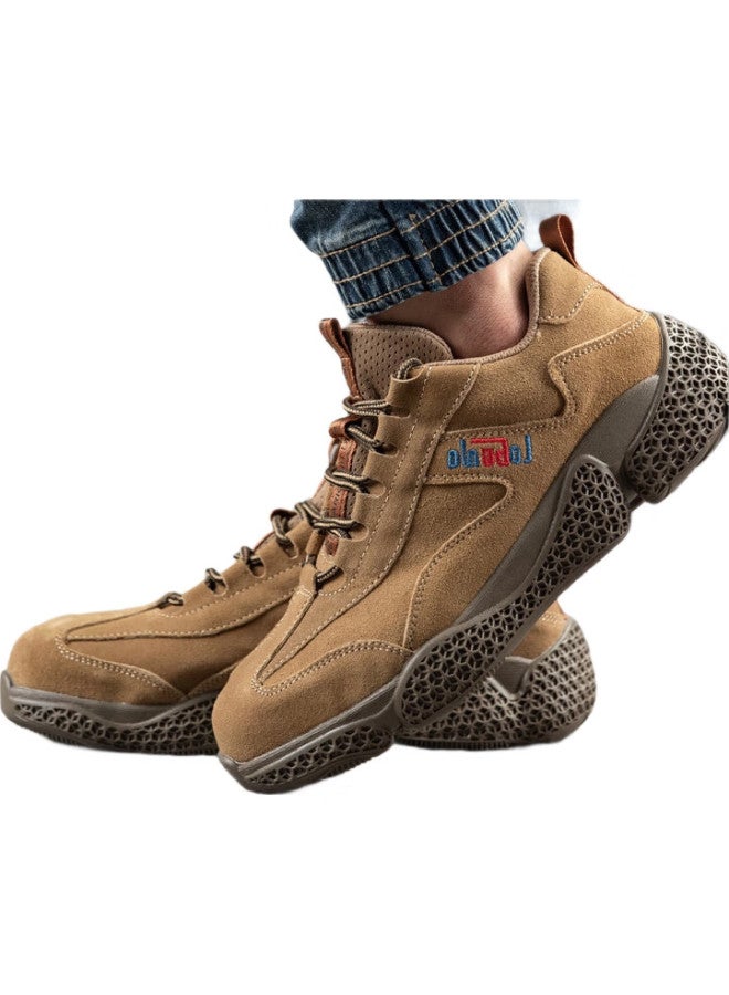 Old housekeeper Old Steward Labor Protection Shoes Men'S Steel Toe Smash-Proof And Stab-Proof Safety Work Shoes Breathable Wear-Resistant Acid And Alkali Resistant Functional Shoes 927 37 - Image 2