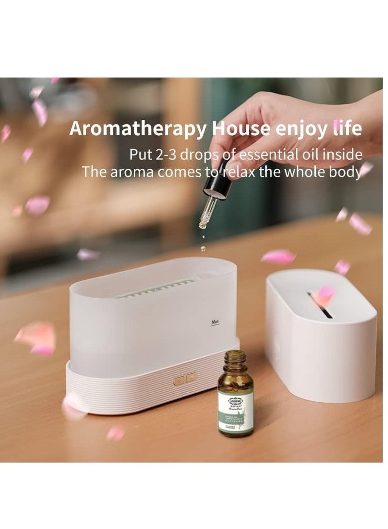 ELTRAZONE Flame Diffuser Humidifier 7 Flame Colors,Essential Oil Aroma Therapy Diffuser with Waterless Auto-Off Protection,Fire Air Diffuser for Home,Office,Bedroom (Wood Grain) - Image 4