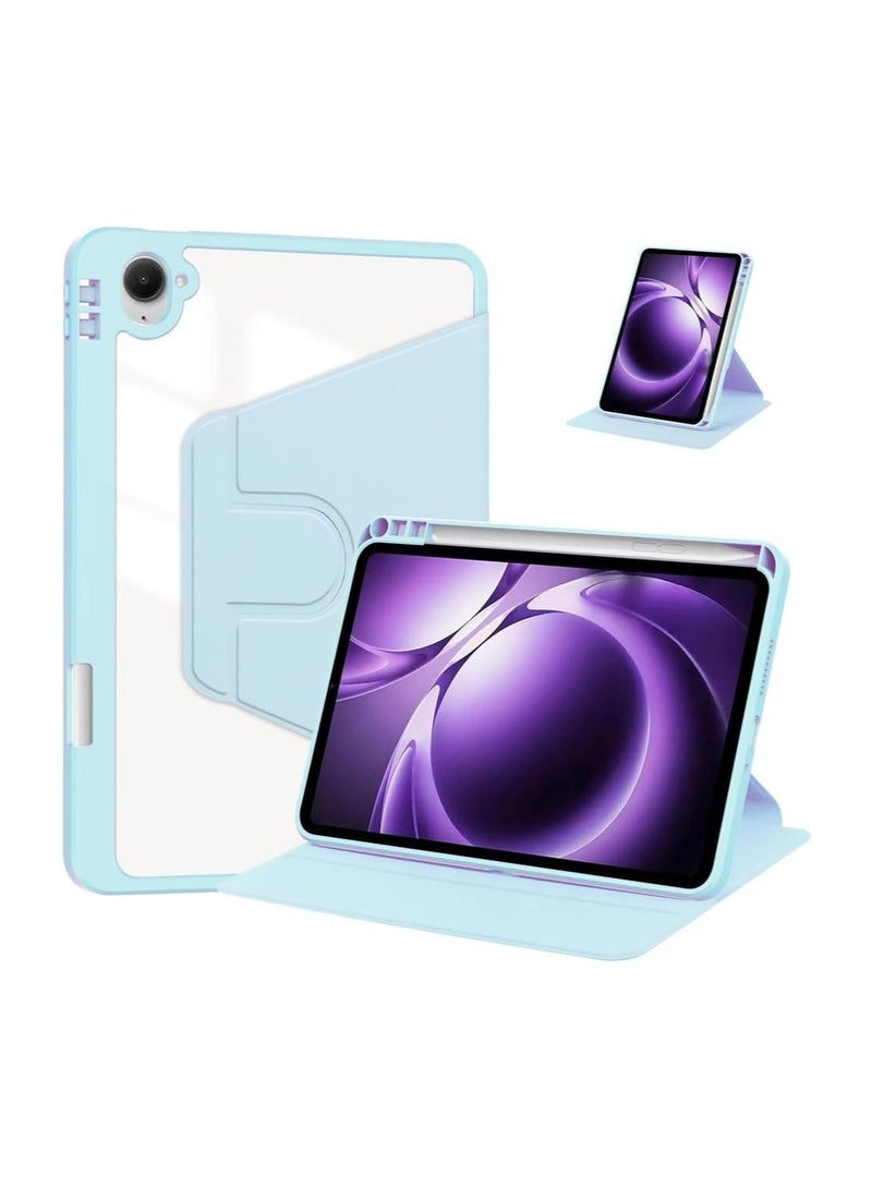 general Redmi K Pad 8.8-inch 2025 Tablet Leather Case with Auto Wake/Sleep Function, 360° Rotating StandAcrylic Transparent Back CoverBuilt-in Pen Holder