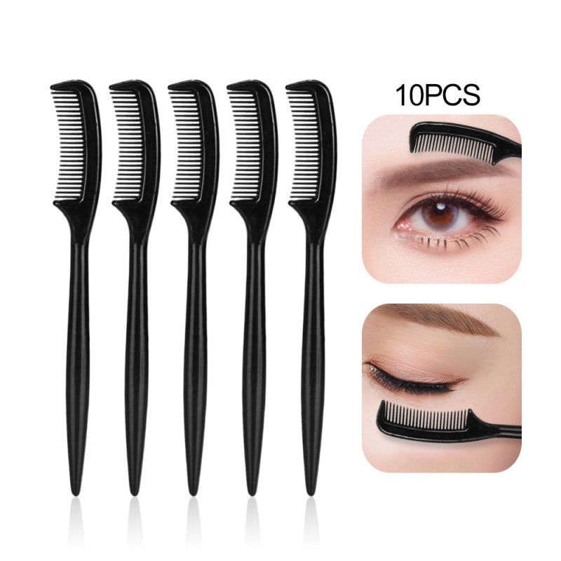 Eyebrow Comb 10-Pack Compact Portable Travel Essential - Precise Eyebrow Eyelash Styling Grooming Tool for Flawless Makeup Application - Image 2