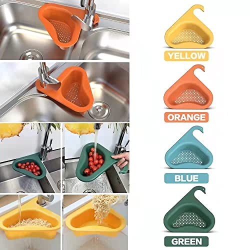 KANISYA Plastic Drain Sink Basket Pack of 2 – Multi-Function Swan Shape Triangular Kitchen Drain Basket | Hanging Sink Strainer for Vegetables, Fruits & Food Waste - Image 5