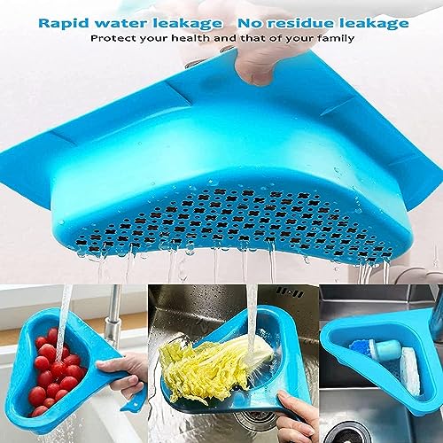 KANISYA Plastic Drain Sink Basket Pack of 2 – Multi-Function Swan Shape Triangular Kitchen Drain Basket | Hanging Sink Strainer for Vegetables, Fruits & Food Waste - Image 2