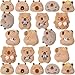 Misdary 22 Pcs Capybara Plush Cute Toy Bulk Capybara Stuffed Animals Plush Toy Birthday Return Gift for Kids Back to School Goodie Bags Classroom Prizes Party Favors - Image 2