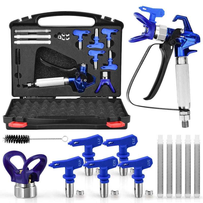 Airless SJG 3600 PSI High Airless Paint Sprayer Gun with 1 Tip Guard 5 Spray Tips and 5 Airless Paint Spray Gun Filter 211313415517623 - Image 2
