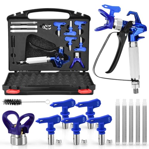 Airless SJG 3600 PSI High Airless Paint Sprayer Gun with 1 Tip Guard 5 Spray Tips and 5 Airless Paint Spray Gun Filter 211313415517623 - Image 1