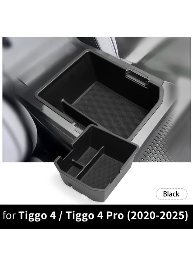 Black Central Console Storage Tray Insert Box For Chery Tiggo 4 Pro 2024 2025 - Image 1