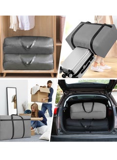 HomarKet 2 Pack Extra Large Moving Bags with Strong Zippers & Carrying Handles, Storage Bags Storage Totes for Clothes, Moving Supplies, Space Saving Oversized Storage Bag Organizer for Moving,Traveling  - Image 2