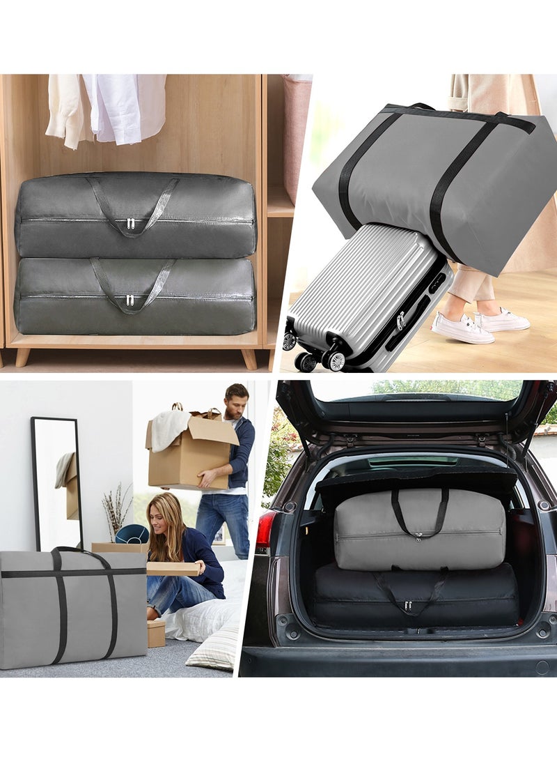 HomarKet - 2 Pack Extra Large Moving Bags with Strong Zippers & Carrying Handles, Storage Bags Storage Totes for Clothes, Moving Supplies, Space Saving Oversized Storage Bag Organizer for Moving,Traveling - Image 1