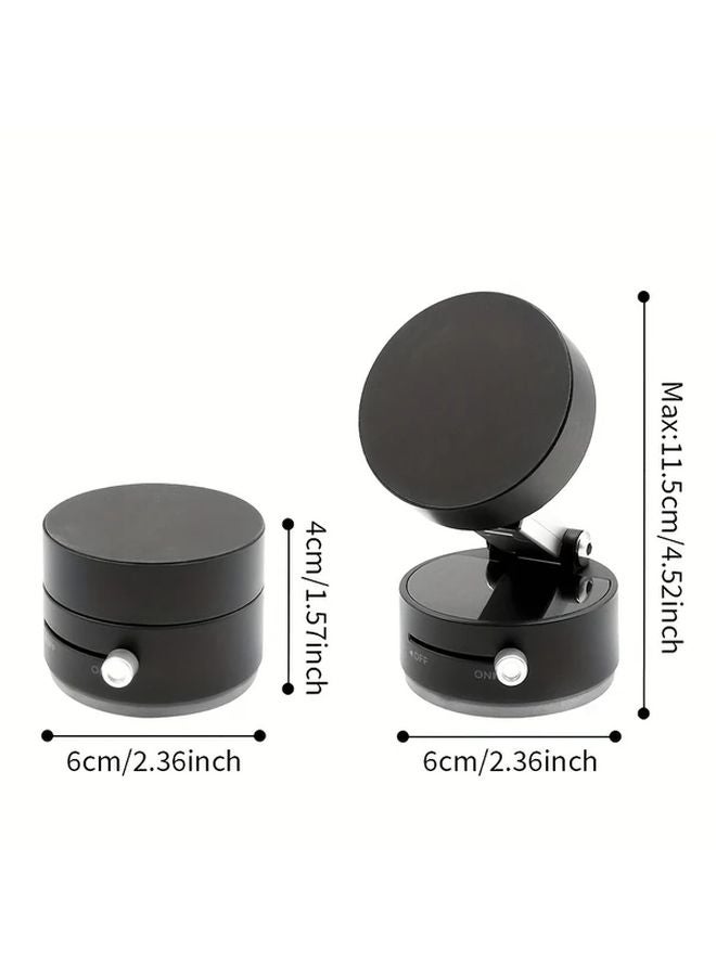 Black Adjustable Magnetic Car Phone Holder Foldable Suction Mount Stable Navigation ABS Material - Image 3