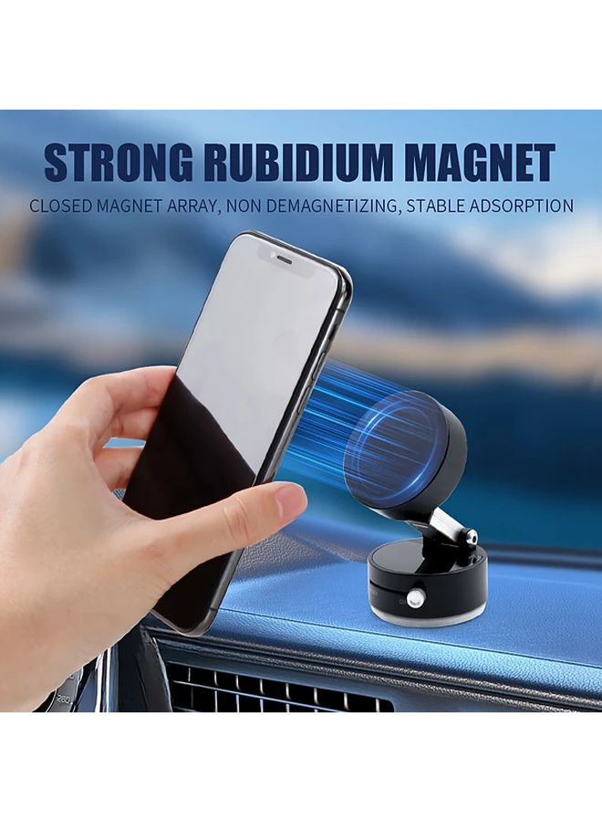 Black Adjustable Magnetic Car Phone Holder Foldable Suction Mount Stable Navigation ABS Material - Image 5