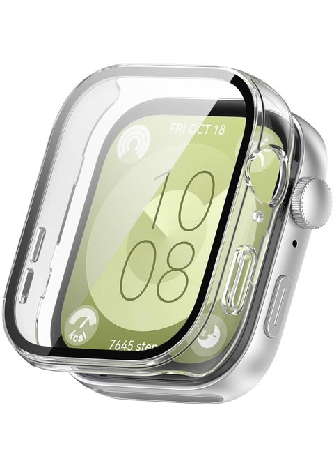 For Huawei Watch Fit 3 Screen Protector Tempered Glass Full Cover Watch Cover HD Protective Case Full Cover Clear