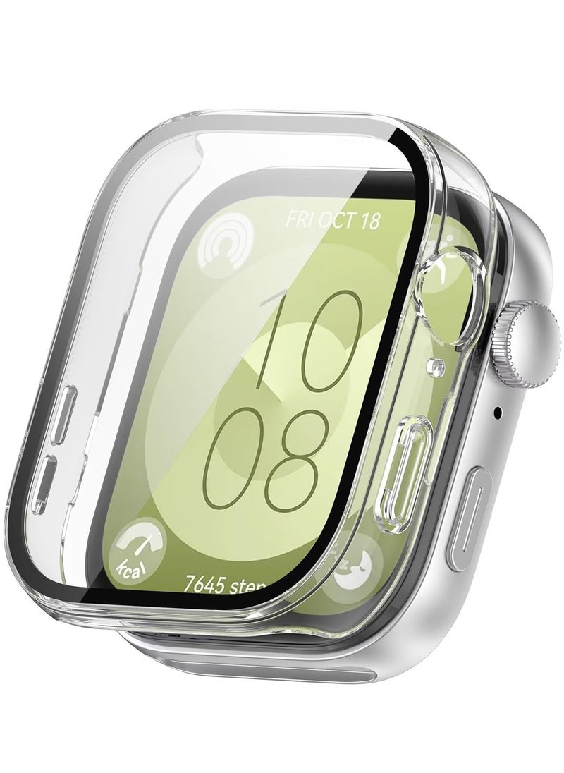 Generic For Huawei Watch Fit 3 Screen Protector Tempered Glass Full Cover Watch Cover HD Protective Case Full Cover Clear  - Image 1