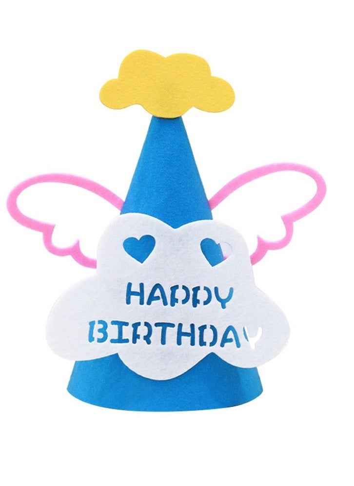 3 PCS Birthday Felt Hats for Kids DIY Party Hats, Cone Hat Glow Dark Party Supplies favors for Hat Birthday Party, Birthday games - Image 1