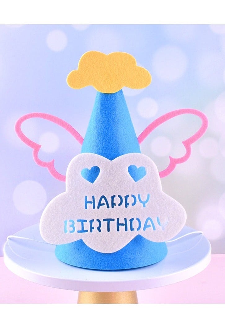 3 PCS Birthday Felt Hats for Kids DIY Party Hats, Cone Hat Glow Dark Party Supplies favors for Hat Birthday Party, Birthday games - Image 2