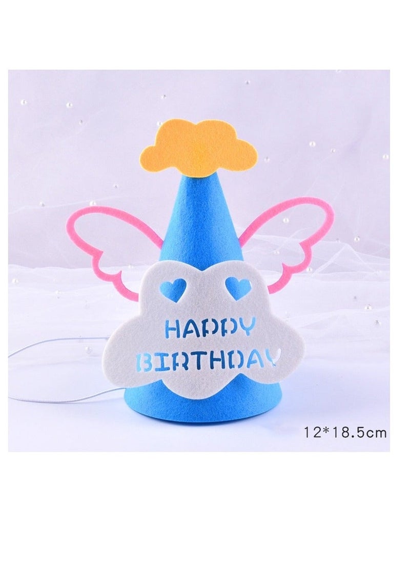 3 PCS Birthday Felt Hats for Kids DIY Party Hats, Cone Hat Glow Dark Party Supplies favors for Hat Birthday Party, Birthday games - Image 4