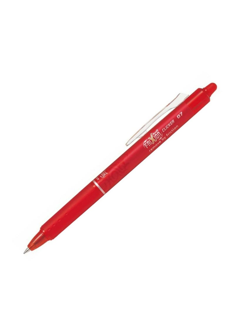 Frixion Clicker قلم حبر قابل للمسح 3 قطع فريكسون كليكر 0.7 مم حبر أحمر - Image 2