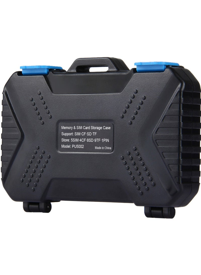PULUZ - 27 in 1 Memory Card Storage Case Box  Camera Card Accessories  for 4CF + 8SD + 9TF + 1Card PIN + 1Standard SIM + 2Micro-SIM + 2Nano-SIM - Image 1