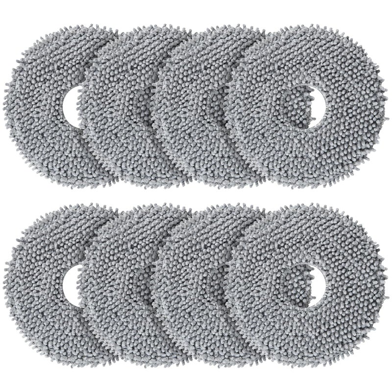 AnDongo 8 Pack Mop Pads for Roborock QV 35ASaros 10RQ RevoQrevo SQrevo ProQrevo PlusQrevo MasterQrevo SlimQrevo CurvQrevo Edge Robot Vacuum Cleaner Spin Cleaning Pads Replacement Accessories Set - Image 2