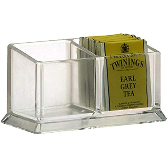 Yakri Acrylic Tea Bags Holder Coffee Sugar Bag Case Guest Room Storage Boxes  Holder For Tea Bags Small Packets SweetenersSugar Packet Coffee Condiment L166*W82*H75Cm - Image 2