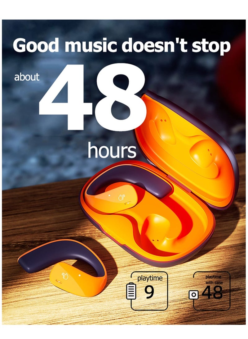 Excefore Open Ear Headphones, IPX5 Waterproof Wireless Bluetooth Running Open Ear Clip, Immersive Premium Sound, True Wireless Wrap Around Open Ear Earbuds with Earhooks for Running, Walking - Image 5