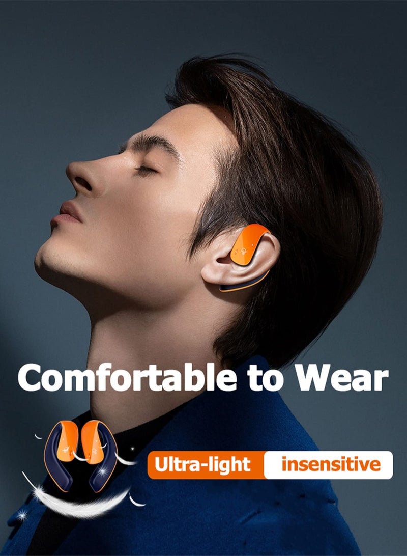 Excefore Open Ear Headphones, IPX5 Waterproof Wireless Bluetooth Running Open Ear Clip, Immersive Premium Sound, True Wireless Wrap Around Open Ear Earbuds with Earhooks for Running, Walking - Image 3