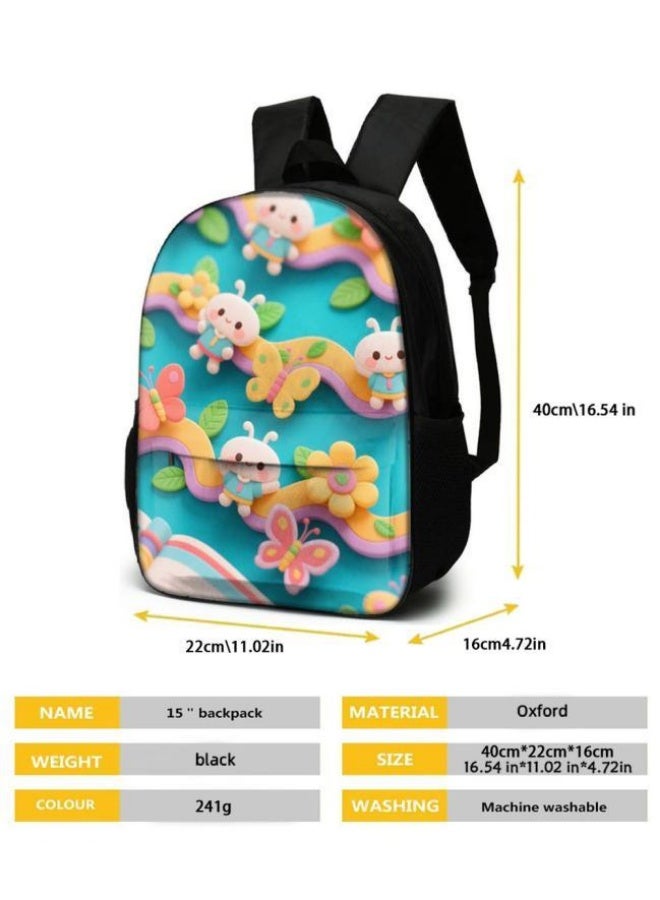 Bright Li Fire Unlock the fashion style of children's fun! Three-piece bag set, cartoon elements make children and teenagers super stylish (students, children, friends outings, mountain climbing, schooling, etc. are available) - 7  - Image 5