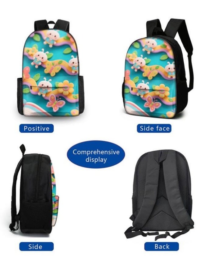 Bright Li Fire Unlock the fashion style of children's fun! Three-piece bag set, cartoon elements make children and teenagers super stylish (students, children, friends outings, mountain climbing, schooling, etc. are available) - 7  - Image 3
