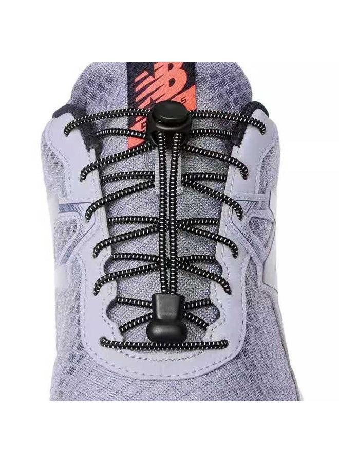 4pairs Unisex Elastic No Tie Shoelaces Fits All Shoes Kids Adults Tieless Heavy Duty Shoe Laces For Sport Tennis Shoes Sneakers - Image 2