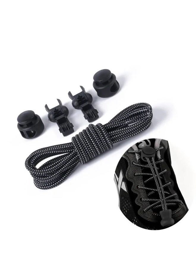 4pairs Unisex Elastic No Tie Shoelaces Fits All Shoes Kids Adults Tieless Heavy Duty Shoe Laces For Sport Tennis Shoes Sneakers - Image 4