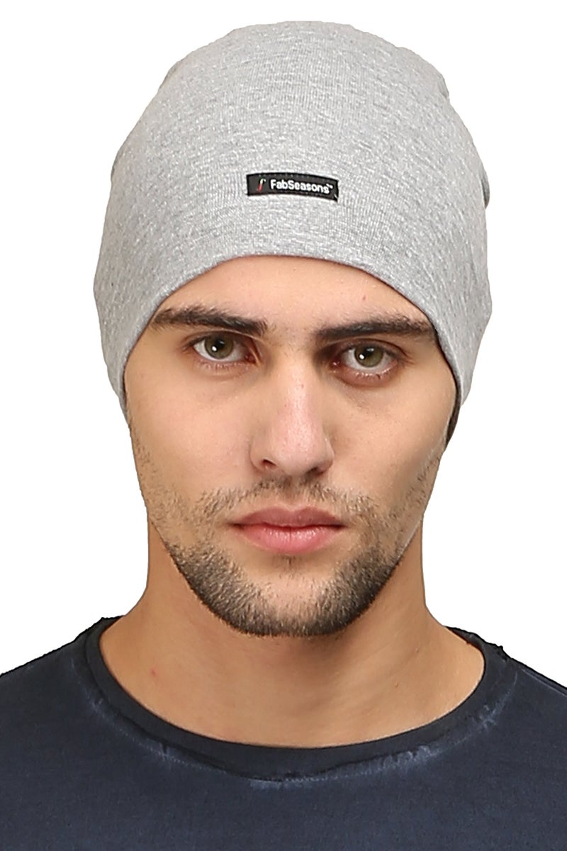 FabSeasons Gray Cotton Skull Cap - Image 2