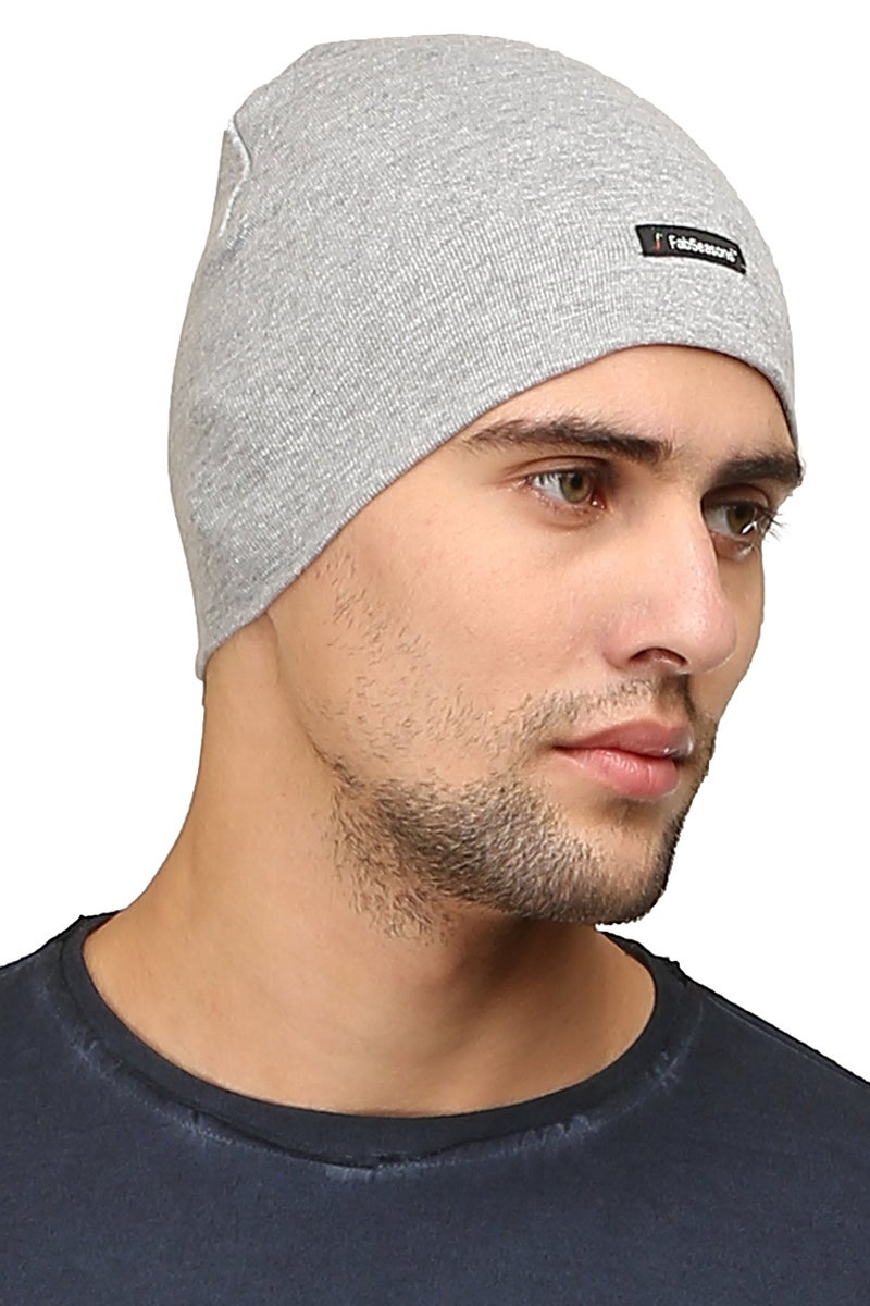 FabSeasons Gray Cotton Skull Cap - Image 3